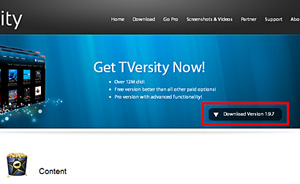 DLNAサーバー(TVersity)インストール