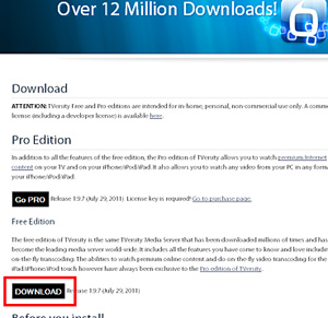 DLNAサーバー(TVersity)インストール