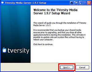 DLNAサーバー(TVersity)インストール