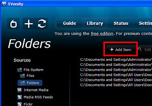 DLNAサーバー(TVersity)インストール